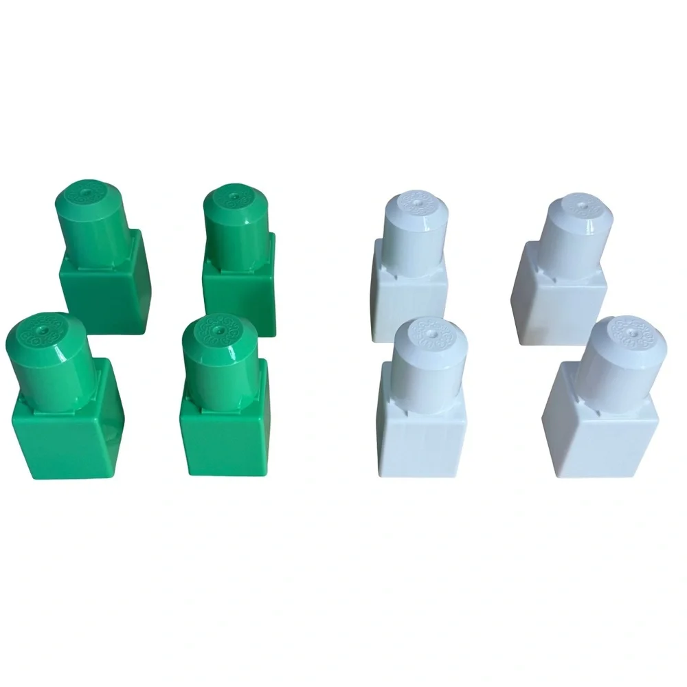 Vintage Mega Bloks Extra Large Pastel Ritvik 1984 Lot of 16 Bricks + 2 Figures